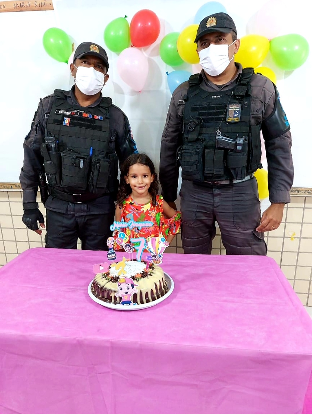 (Imagem: Aniversário de 7 anos da pequena Maria Joaquinha em Lajinhas)