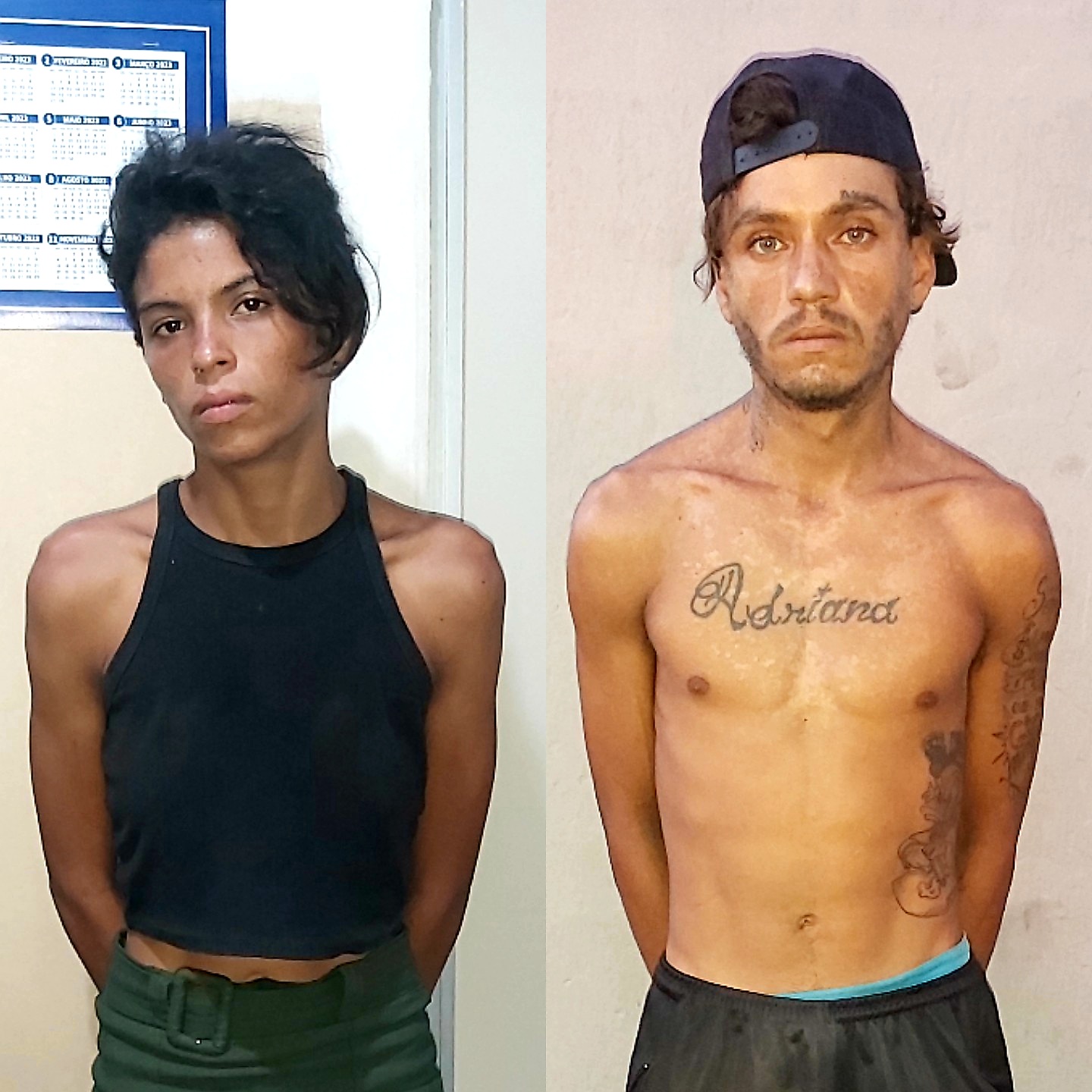 (Maria Elisângela dos Santos, de 18 anos e Allan Bruno Medeiros de Araújo, de 24 anos)